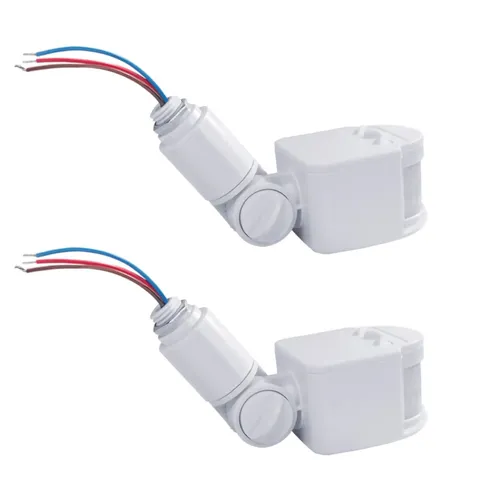 2pcs PIR Motion Sensor Switch Wall Light Switch For Detection Distance: 5m-11m
