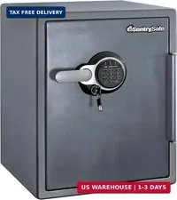 Fireproof and Waterproof Gray Steel Home Safe with Digital Keypad Lock, Floor Sa