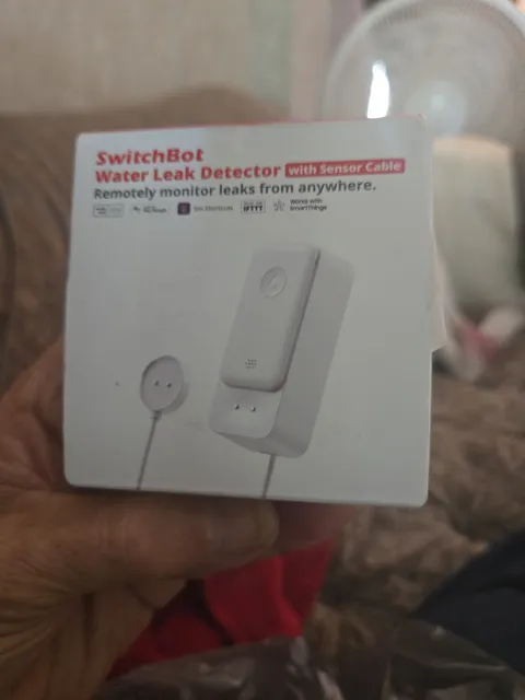 SwitchBot WiFi Smart Water Leak Detector W4402010 White Sensor Cable. NEW
