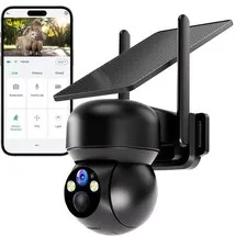 4G LTE Cellular Solar Security Camera Outdoor Wireless No WiFi Needed 365 Days