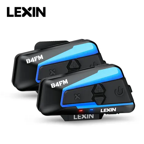 Lexin B4FM X Bluetooth Motorcycle Intercom Helmet Headsets BT 5.0 Wireless