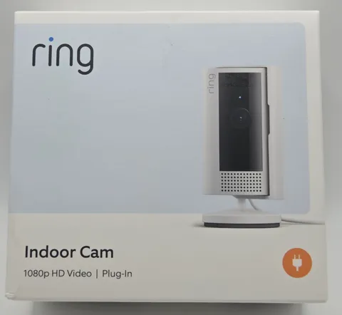 Ring Indoor Cam 2nd Gen 1080p HD Video Plug-In Security Camera White, New Sealed