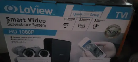 Indoor/ outdoors video surveillance system with 4 cameras and 1 TB hard drive!
