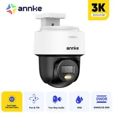 ANNKE 3K PoE Security IP Camera 5MP PT Color Night Vision Two Way Audio H.265+