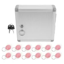 Wall Mounted Silver Key Safe Box Reusable Metal Lock Box for Secure Key Storage