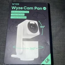 Wyze Cam Pan v4 4K UHD Indoor Outdoor Pan Tilt Security Camera White NEW Sealed