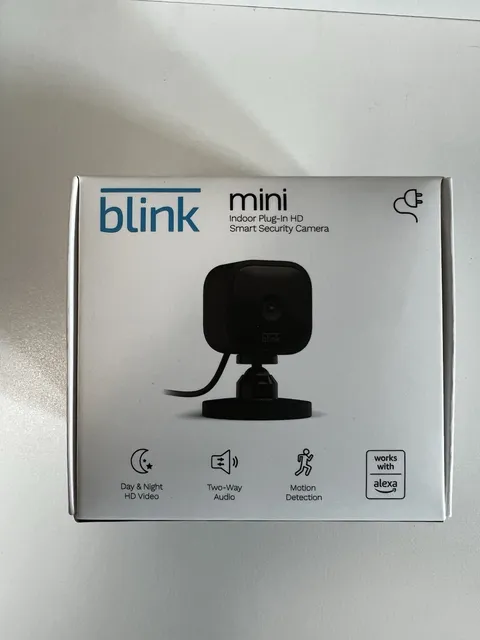 Blink Mini Indoor 1080p Wireless Security Camera - Black - Brand New