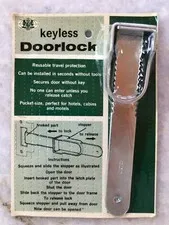 Vintage MADE IN JAPAN Metal Keyless Travel/Portable Personal Safety Door Lock!