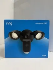Ring Floodlight Cam Wired Plus Security Camera - Black: Wi-Fi, Motion Detection