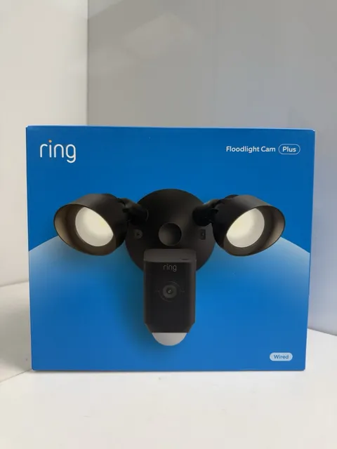Ring Floodlight Cam Wired Plus Security Camera - Black: Wi-Fi, Motion Detection