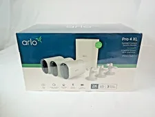 Arlo Pro 4 XL spotlight camera security bundle, 3 camera system. NIB. DS07