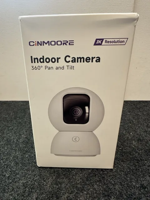 CINMOORE 5MP 3K Indoor Security Camera 360 Pan Tilt WiFi Pet Baby Monitor NIB