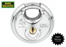 Burg Wachter Padlock CIRCLE  21/70 Stainless Steel Padlocks -70mm -Keyed Alike