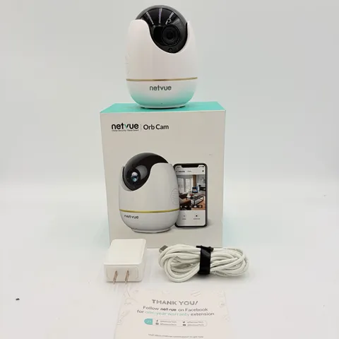 NETVUE Orb Cam NI-3221 1080P WiFi Indoor Security Camera Pan Tilt Alexa Box