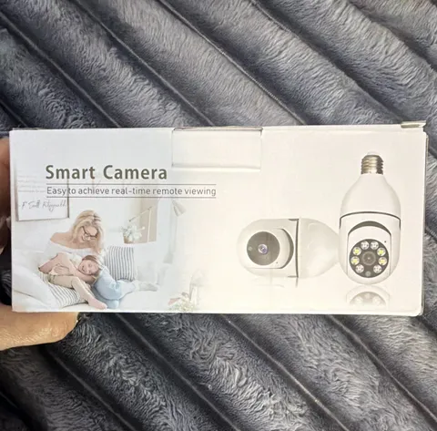 Smart Camera Wi‑Fi Light Bulb Security Camera, Color Night Vision, Indoor, White