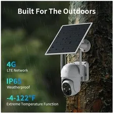 Solar Powered 4G LTE Security Camera 2 Pack - No WiFi Needed