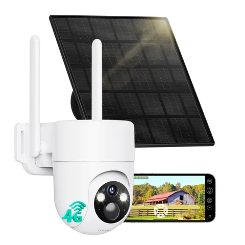 Cellular Security Camera, No WiFi Security Camera, 4G LTE Solar Cameras Wirel...