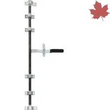 Rugged Cast Steel Cam Action Door Lock Kit - 13" Handle - 3/4" Pipe Compatible