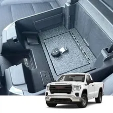 Center Console Safe Gun Safe Box Compatible with 2023-2026 Chevy Silverado 15...
