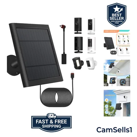 1 Pack - Solar Panel for Ring Security Camera Spotlight Cam Plus/ProBattery S...