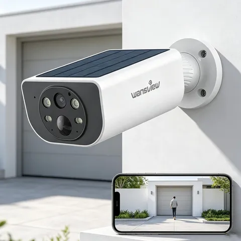 Wansview 2K Wireless Security Camera Home WiFi Solar Powered 2-Way Audio Outdoor