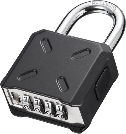 Combination Lock Heavy Duty Outdoor Padlock, Security Customizable 4 Digit Code