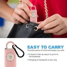 Lightweight Keychain Safety Siren with Pull-Pin Activation - Ideal for Women