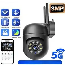 3MP HD Smart 5G wireless Camera IP66 for PC Laptop (White)