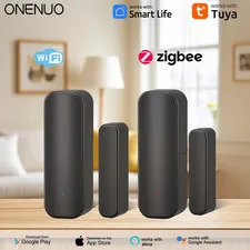 Tuya WiFi Zigbee Door Sensor Smart Life Window Open Alert Home Security Alarm US