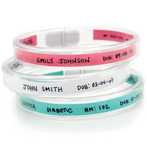 Briggs ID Wrist Bands, 50 Count, Tubular and Waterproof with Multiple Insert ...