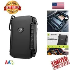 Electronic Lockbox 8x5.5x1.9 In, Waterproof, Anti-theft, Portable, Secure