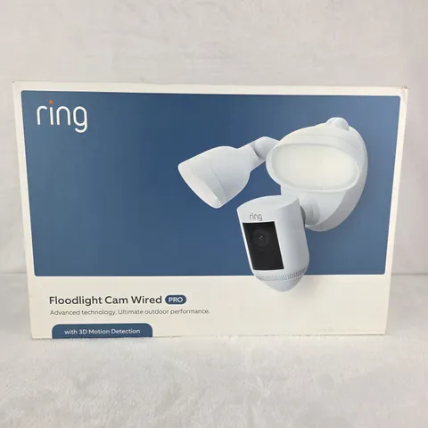 Ring Floodlight Cam Wired Pro White New Open Box