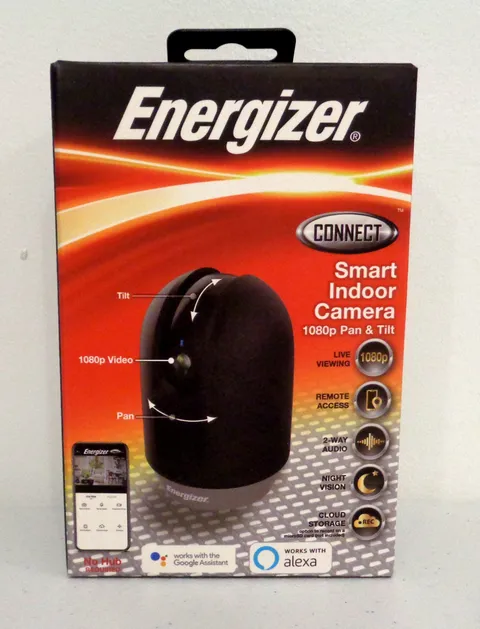 NEW Energizer Smart Indoor Camera Wi-Fi 1080p Pan & Tilt WORKS WITH ALEXA NIB