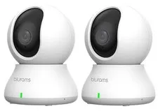 2pcs Blurams Dome Lite 2 Home 2K Security Camera, 360-degree/2-Way Audio For Pet