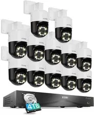 ZOSI 16CH 12 x 4K POE 8MP Security Camera System AI Detect 2-Way Audio with 4TB