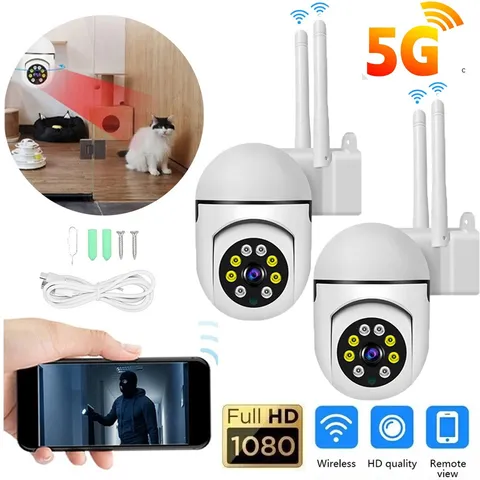 2 Pack Wireless 5G WiFi Security Camera System Smart Outdoor Night Vision 1080P