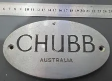 Chubb Australia Safe Company Name Plate