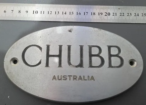 Chubb Australia Safe Company Name Plate