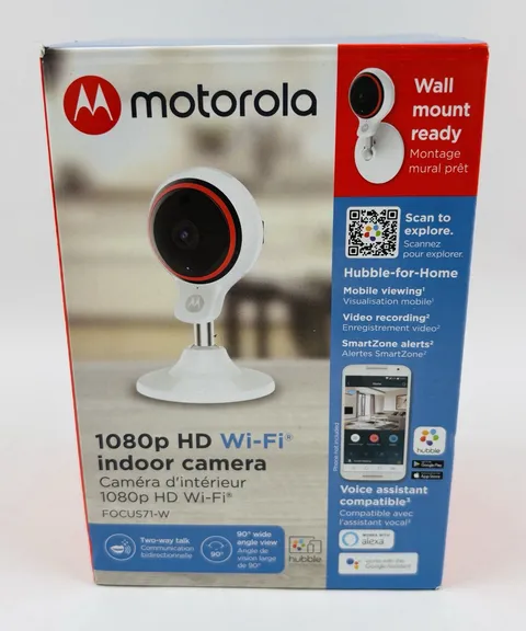 Motorola FOCUS71-W 1080p HD Wi-Fi Indoor Security Camera Night Vision Two-Way
