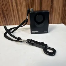 Black QUORUM PAAL Personal Security Attack Alarm with Belt Clip and Wrist Strap