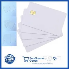 5 Count White PVC Smart Contact Cards for Sublimation Printing 8.55x5.4cm