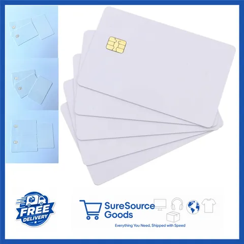 5 Count White PVC Smart Contact Cards for Sublimation Printing 8.55x5.4cm