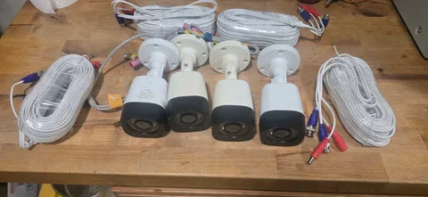 4 x Defender HDCB1, 1080p HD Add-on Wired Security Cameras + Cables