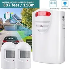 Wireless Driveway Alarm 118M Long Range IP44 Waterproof Outdoor Motion Detector