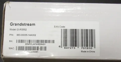 Grandstream GVR3552 963-00035-14A002 Network Video Recorder   New Open Box
