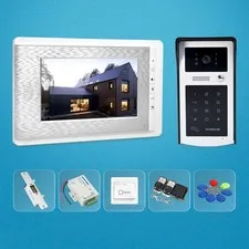7inch Wired Video Door Phone Intercom System with Mute Mode for Home Security