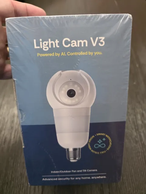 Luna Light Bulb Security Cameras Wireless Outdoor Indoor, 360° Pan Tilt,... 