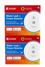Kidde Smart Water Leak and Freeze Detector WiFi Alexa Google 60WLDR-W Lot Of 2