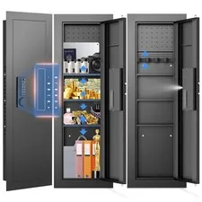 47.24" Wall Hidden Safe,Home Safe with Removable Pegboard & 3 Adjustable Shelves
