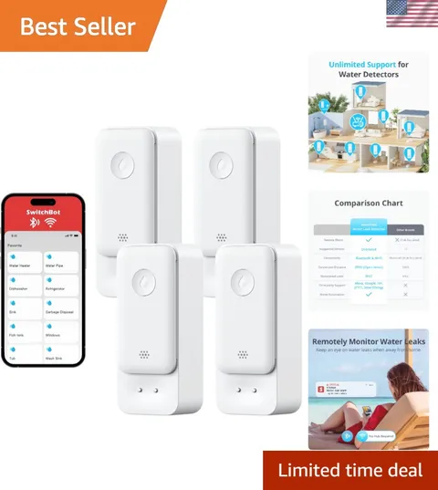 Smart Water Leak Detector, 100dB Adjustable Alerts & App Alerts,  Waterproof,...